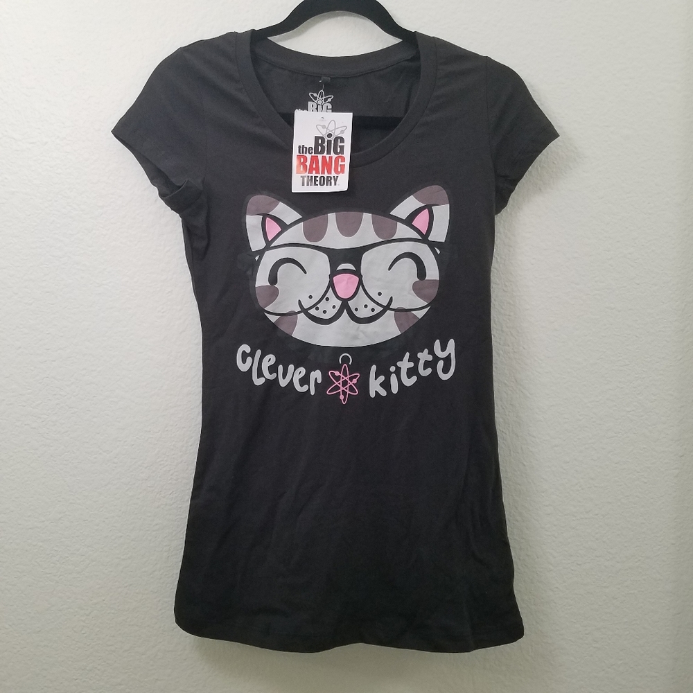 NWT The Big Bang Theory Clever Kitty tshirt Size s